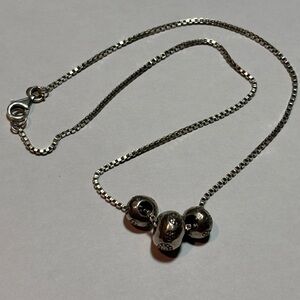 Silpada N2304 Trifecta Sterling Silver  Necklace with etched beads